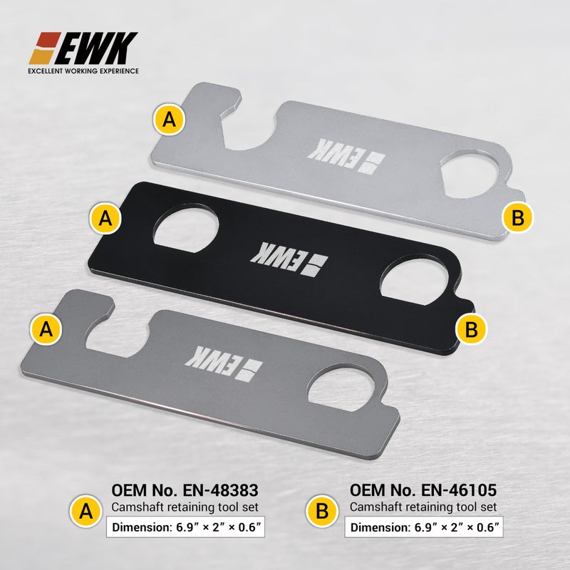 EWK 3 Pcs GM Camshaft Retaining Tool Kit EN 48383 & EN 46105 for Cadillac, Buick, Saturn, Pontiac, Chevrolet, Chevy 2.8L 3.0L 3.6L, Precision Alloy Steel Timing Tool Set for Professional Mechanics - Image 2